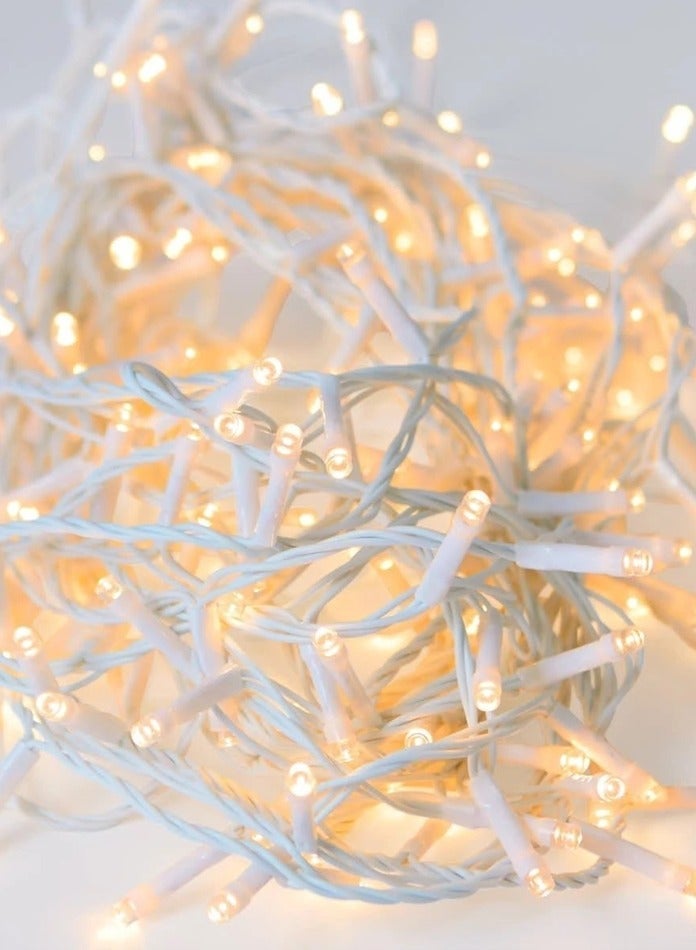 مودي أضواء رمضان الخارجية بطول 50 مترًا و480 مصباح LED أبيض دافئ - سلسلة أضواء خرافية مقاومة للماء بمعيار IP44 للحديقة، وتزيين شجرة عيد الميلاد، وزينة رمضان الخارجية، وزينة العيد، والعطلات، وديكور التخييم - Image 2